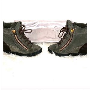 Green Giuseppe Zanotti heeled sneakers